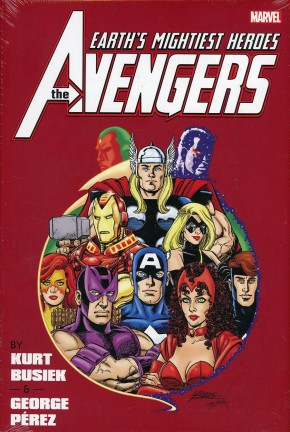AVENGERS BY BUSIEK AND PEREZ VOLUME 1 OMNIBUS HARDCOVER GEORGE PEREZ ANNIVERSARY DM VARIANT COVER