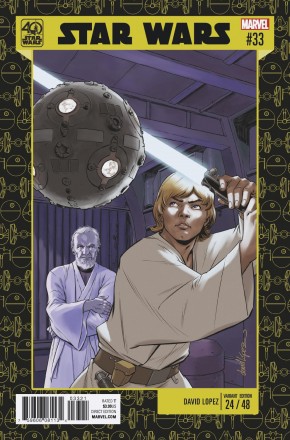 STAR WARS #33 (2015 SERIES) LOPEZ STAR WARS 40TH ANNIVERSARY VARIANT COVER
