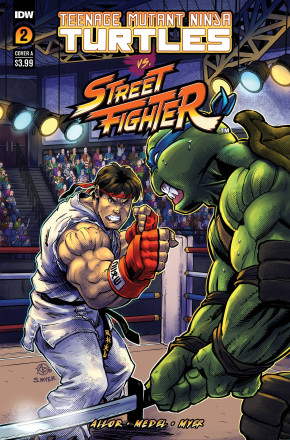 TEENAGE MUTANT NINJA TURTLES VS STREET FIGHTER #2 COVER A MEDEL