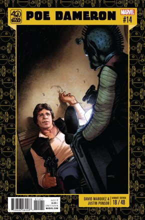 STAR WARS POE DAMERON #14 MARQUEZ STAR WARS 40TH ANNIVERSARY VARIANT COVER