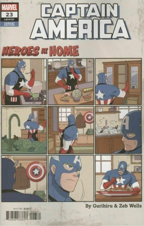 CAPTAIN AMERICA #23 (2018 SERIES) GURIHIRU HEROES AT HOME VARIANT