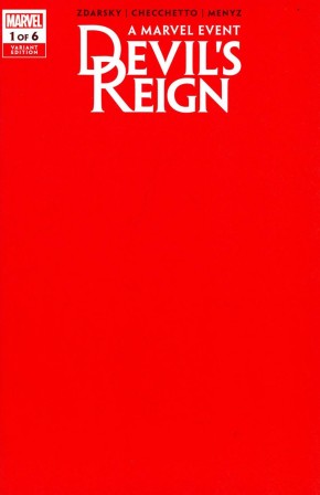 DEVILS REIGN #1 RED BLANK VARIANT