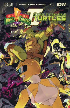 MIGHTY MORPHIN POWER RANGERS TEENAGE MUTANT NINJA TURTLES II #1 COVER B MORA CONNECTING VARIANT 