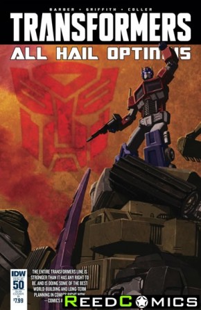 Transformers #50 (Subscription Cover B - Bumper Issue Note Price $7.99)