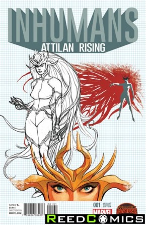 Inhumans Attilan Rising #1 (1 in 25 Design Incentive Variant Cover)