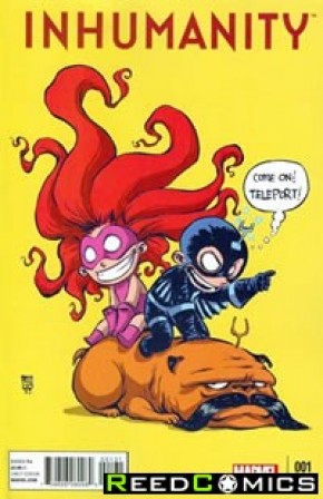 Inhumanity #1 (Skottie Young Baby Variant Cover) * Small Corner Dink Spine Creases *