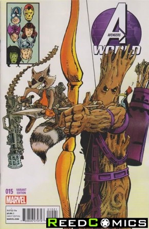 Avengers World #15 (Rocket Raccoon and Groot Variant Cover)