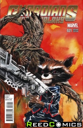 Guardians of the Galaxy Volume 3 #21 (Rocket Raccoon and Groot Variant Cover)