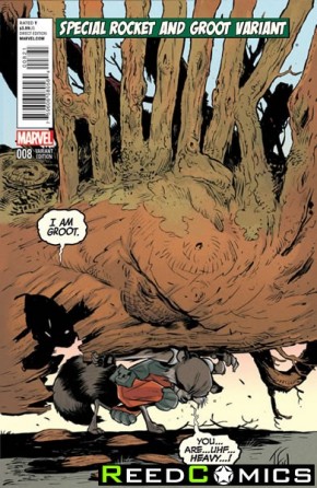 Hulk Volume 3 #8 (Rocket Raccoon and Groot Variant Cover)