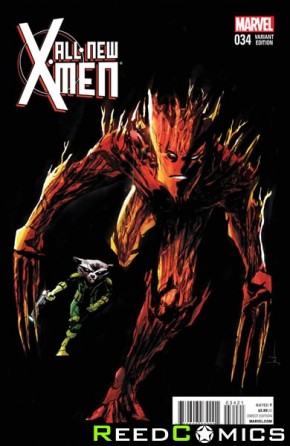 All New X-Men #34 (Rocket Racoon and Groot Variant Cover)