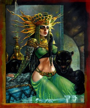 Simon Bisley Famous Women #24 Original Art - Queen of Sheba