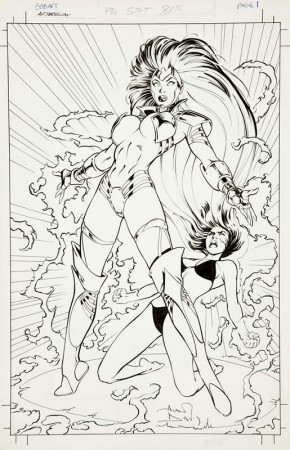 Alan Davis Original Art - Babes of Broadway #1 Page 1