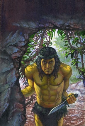 John Totleben Original Art - Tarzan vs. the Moon Men #17 Cover