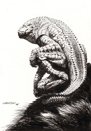 Bernie Wrightson Original Art - Lizard Monster