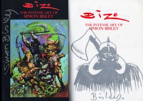 The Intense Art of Simon Bisley Signed Plus Original Sketch (B) Inside by Simon Bisley