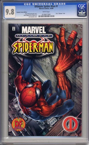ULTIMATE SPIDER-MAN #1 DYNAMIC FORCES JOE QUESADA VARIANT CGC 9.8 WHITE PAGES