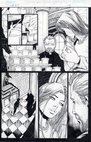 MIKE CHOI ORIGINAL COMIC ART - WITCHBLADE #83 PAGE 12